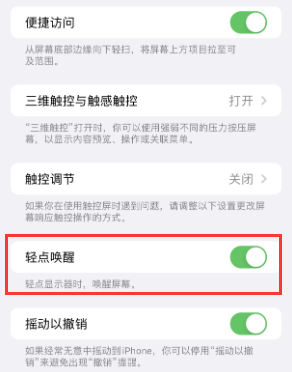 邕宁苹果授权维修站分享iPhone轻点无法唤醒怎么办 